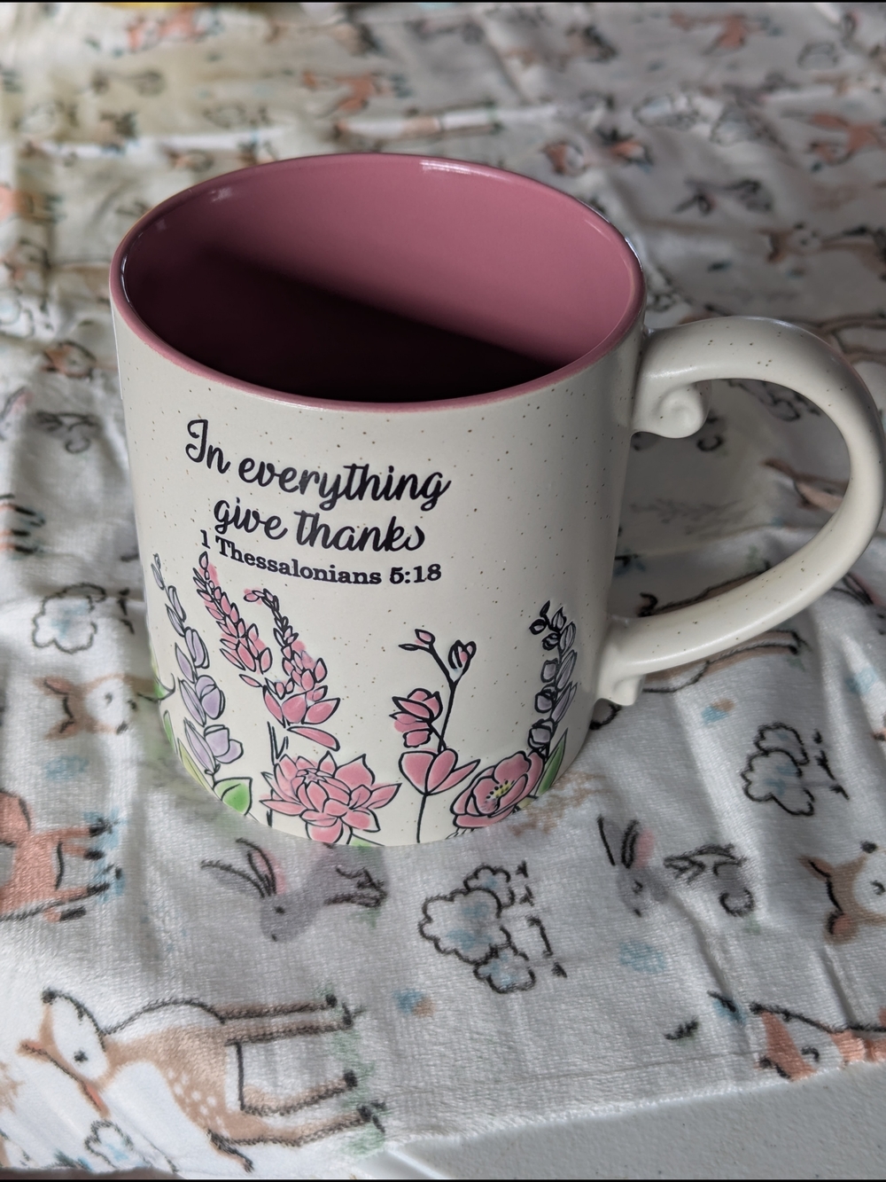 In Everything Give Thanks Floral Ceramic Mug